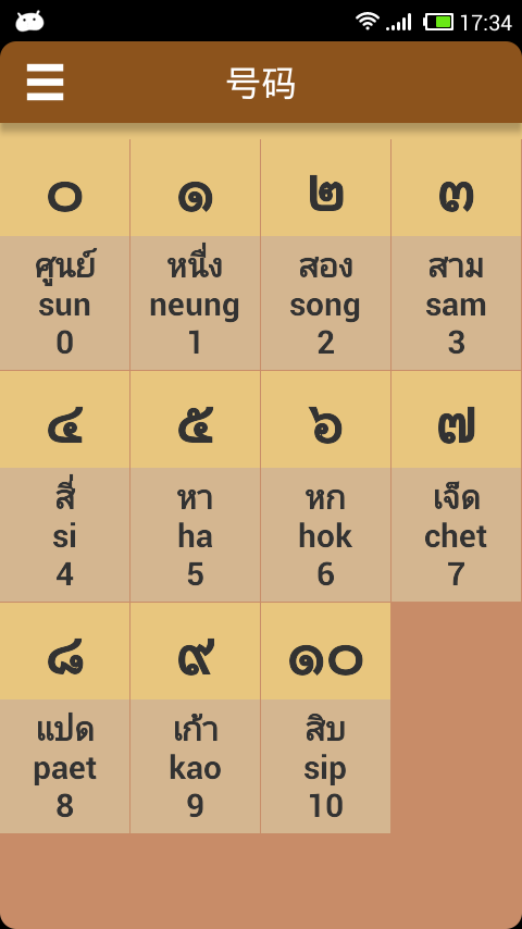 泰语字母 图1